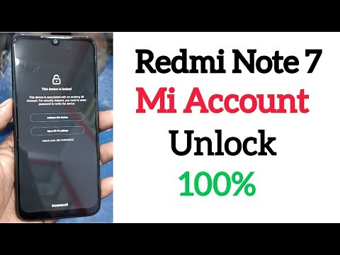 Redmi note 7 mi account unlock // note 7 mi account remove unlock tool 100%