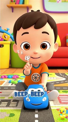 Beep Beep Song 🚗🎵| Fun Car Sound Rhyme for Kids|#shorts #kidsrhyme #nurseryrhymes #kidsvideo #rhyme