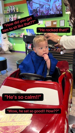 Honestly so proud of this 🤷🏼‍♀️ Small achievements matter! Having this guy sit (mostly) still for a haircut and not freak out over the clippers was SUCH a relief and still is. I was DREADING a haircut for this reason but he did so good!! Proud of my lil bean 🥹 #momhacks #babysfirsthaircut✂️ #babycut #haircut #baby