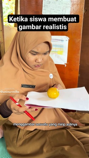 Reaksi guru melihat hasil gambar siswa yang terlalu realistis