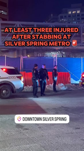 AT LEAST THREE INJURED AFTER STABBING AT SILVER SPRING METRO STATION 🚨 A juvenile boy has been stabbed in the shoulder area at the Silver Spring metro station in downtown Silver Spring, Maryland this evening. ANOTHER teen boy has been stabbed in the upper arm and is being transported by Montgomery County Fire Rescue Services. At least one MORE victim is also being transported by EMS with unknown injuries. Lots of Montgomery County Police and Metro Transit Police on scene investigating… | The DM
