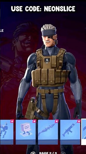 Fortnite Solid Snake Skin: Old Snake (Metal Gear Solid)