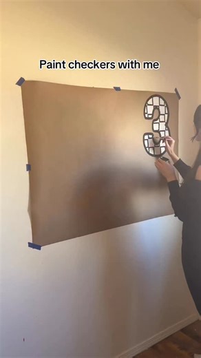 Mallory on Instagram: "Painting checkers #bannerpainting #bannerartist #paintwithme"