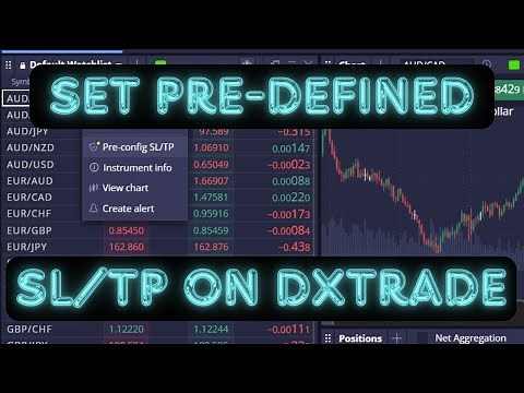 How to setup Pre-defined Stop Losses and Take Profits on Dx Trade - DxTrade Tutorial