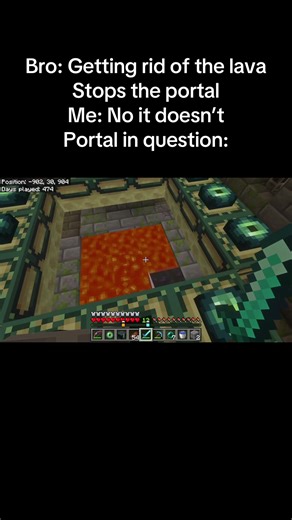Understanding Minecraft Portals and Lava Interaction