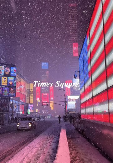 Snow claims Times Square. Neon flickers through falling white. The crowd keeps moving — but the sky steals the spotlight. #TimesSquare #NYC #NYCSnow #Snowfall #WinterInNYC #Cinematic #CityLights #NewYorkWinter#newyorkcity#newyorkers#nyclife