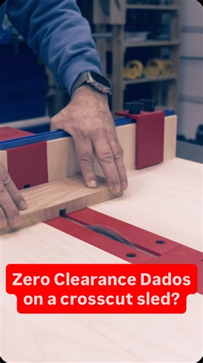 Zero clearance regular AND dado cuts, on the SAME sled? Now it’s possible! #woodworking #diy #crosscutsled #zeroclearance #dado | Busted Knuckle Woodworks