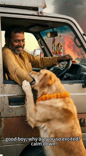 He Knew the Truck Was on Fire! Watch This Brave Golden Retriever. 😭❤️#goldenretriever