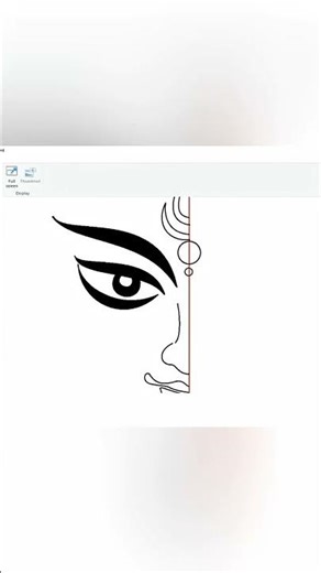 MS Paint me Mata Rani ka Mukh 😍 Navratri Special Drawing 🔥 #navratrii