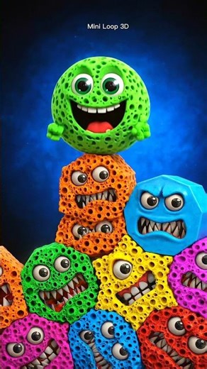 Cute Monster 🤩 | Funny 3D Kids Animation Loop #shorts#3danimation