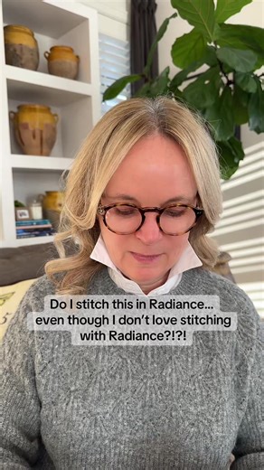 New orchid just arrived 🌸 Now the real question….do I go full sparkle like my friend did in Radiance? Or do I stick with threads I actually enjoy stitching with? Sparkle is pretty. But fighting your thread for 40 hours? Not so much. 😅 What would you do? #needlepoint #ndlptnation #needlepointcommunity #radiancethread #handmadewithlove @Bicoastal Stitches @ Le Fil