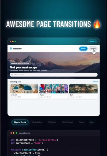 Page Transitions Showdown: Dr Strange Portal Effect