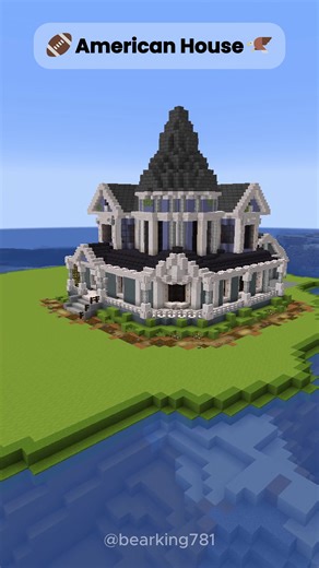 Construcción de casas al estilo americano en Minecraft