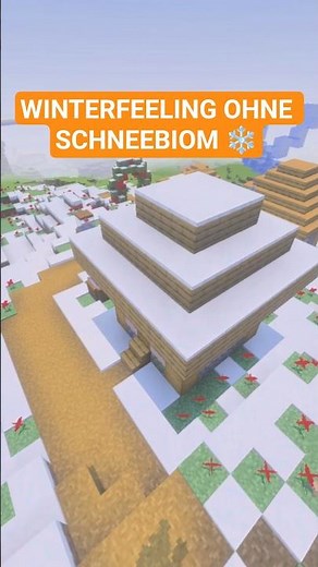 Winter feeling in #minecraft without snow biome ❄️⁉️ Here's how you can craft a beautiful #decor ✍️