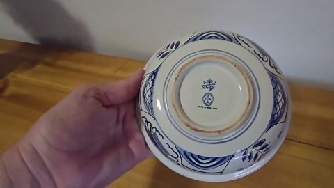 Vintage Delft Flower Frog Vase | Hand-painted Blue & White Floral Design | Made in Holland - Etsy