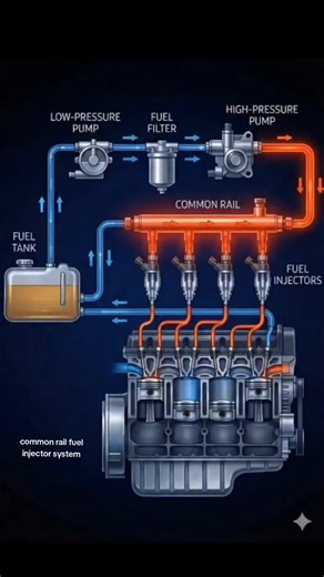 How does common rail fuel system works #injectors #akbaralikhan #marineengineer #engine #fyp