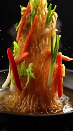 Capsule in Hot Oil → Noodle Explosion 🤯#shorts #shortsfeed #viral