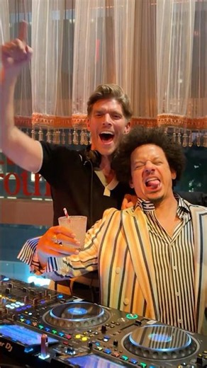 #KyleCooke and #EricAndré behind the decks at the NYC premiere of #LittleBrother