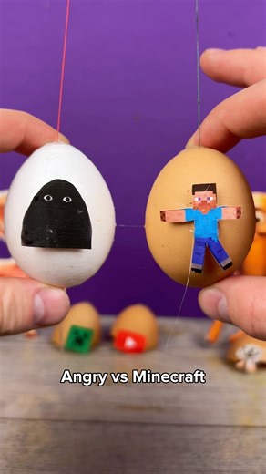 Angry vs Minecraft eggs