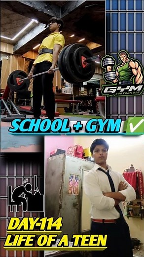 DAY-114 | School + Gym ✅ | life of a teen | #studentlife #minivlog #vlog #food#bored#funny#relatable