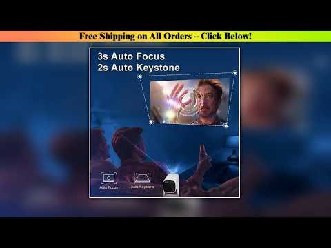 Salange 4K Projector K2 Smart Android11 Built-in Battery Bluetooth Speaker WIFI Auto Focus