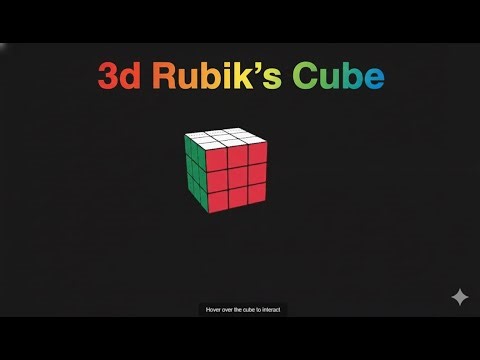 How to create a 3D Rubik's Cube using HTML CSS and JavaScript tutorial | Amazing Rubik's Cube