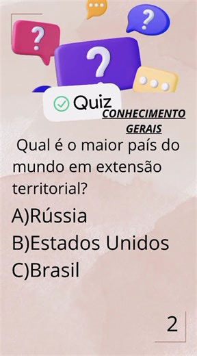 Quiz de conhecimentos gerais - Visão Inteligente