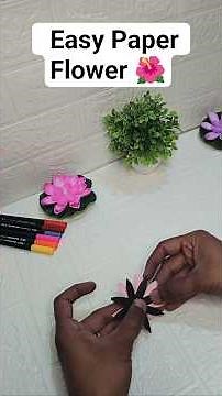 Make Beautiful Paper Flowers 🌹- Easy Paper Flower Making Idea