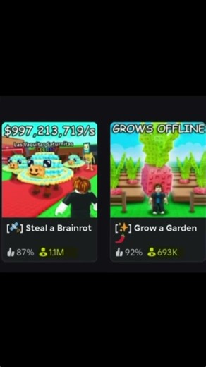 Grow a gardens comeback is 🔥