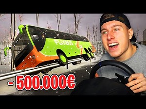 SCHNEE UNFALL im FLIXBUS Simulator! (Lenkrad)