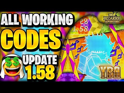🔥*NEW* All Working UPDATE 1.58 CODES FOR YBA! ROBLOX YOUR BIZARRE ADVENTURE CODES