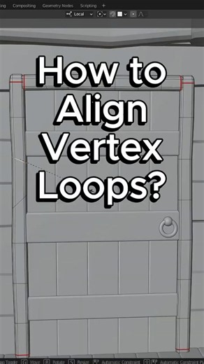 How to Align Vertex Loops in blender