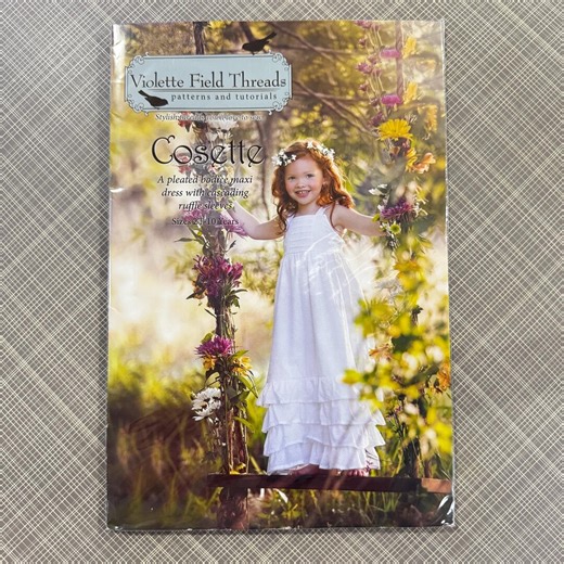 Violette Field Threads Cosette Children's Girls Sewing Pattern Knee or Maxi-length Dress Factory Fold Uncut Size 2T-10 Years - Etsy