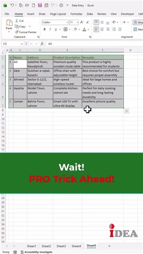 Lesson-24 | Excel for Beginners to Advanced | How to Fit Long Text in One Cell in Excel #excel