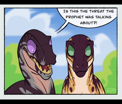 The Destroyer of Worlds #dinosaur #utahraptor #comic