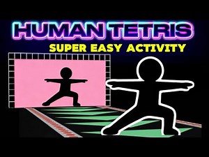 HUMAN TETRIS EASY ACTIVITY MODE | IMMERSIVE INTERACTIVE WARM-UP #9 | HOLE IN THE WALL|