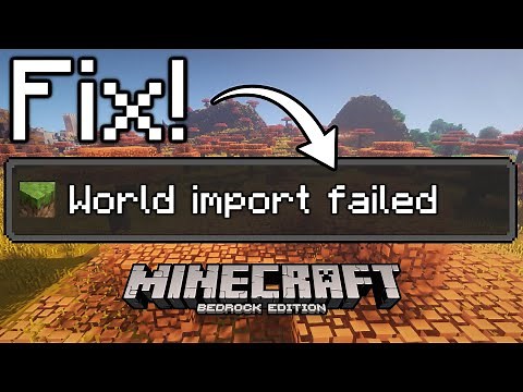 How To Fix *World Import Failed* Error | Minecraft Bedrock Edition