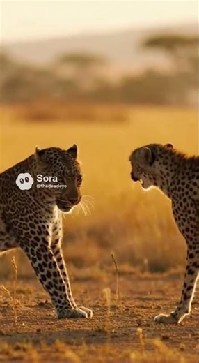 CHEETAH vs LEOPARD!!!🐆 #animalfight #cheetah #leopard #2025