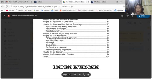 45 reactions | Watch Cleah give her detailed review of The BIR Survival Guide!  She explains what she learned, how it helped her business, and why she'd recommend it. Such valuable insights from a real user!  Click the "DOWNLOAD" button below to get your copy today! | TaxEase | Facebook