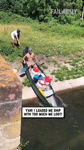 "Y'ar! I save money by not using the marina!" 😩 🤣 #canoe #canoeing #waterfails #fail | FailArmy