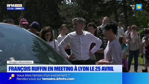 François Ruffin en meeting à Lyon le 25 avril