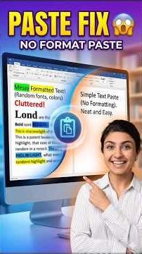 Microsoft Word Secret: Paste Only Text Without Formatting 😱 Fix Copy Paste Issue #microsoft #jmb