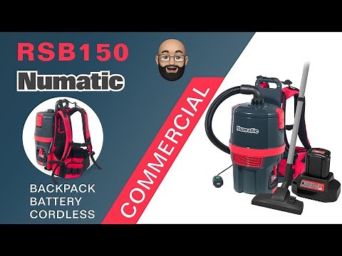 Numatic Nacecare RBV150-RSB150 Cordless Backpack Vacuum - Vacuum Warehouse