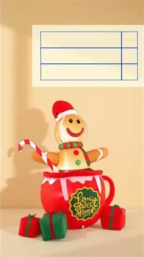 7ft Inflatable Gingerbread Man