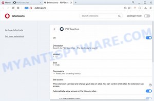 How to get rid of PDFSearches from Chrome, Firefox, IE, Edge