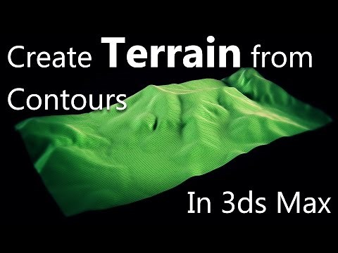 3ds max tutorial -Terrain Modeling : how to convert Autocad topography lines to 3ds MAX model