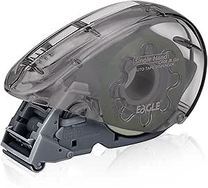 Eagle Automatic Tape Dispenser, Washi Tape Dispenser, Mini, Single Hand Operation, Press to Dispense Mechanism, Suitable for Standard Office Tape and Washi Tape (Grey)