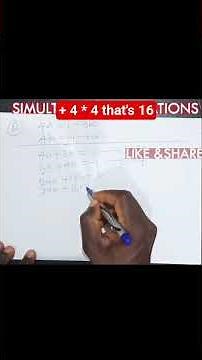 How to Solve Simultaneous Equations by Elinimiation Mtd. (1) #maths #mathshorts #algebra