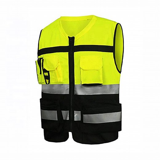 [Hot Item] High Visibility Zipper Safety Vest with Reflective Strips