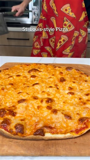 Dave’s Pizza Oven on Instagram: "I grew up on St Louis-style pizza. It’s a tavern/cracker crust with PROVEL cheese. What is Provel cheese you ask?? It’s a highly processed (lol) cheese blend of cheddar, Swiss, and provolone. It melts quickly and can only be described as “gooey”. That word weirds me out. Well, it’s an acquired taste. I do not expect most people outside of Missouri to like this. Hell, many people FROM Missouri don’t like this 😂 But it reminds me of home, so I love it. Made with m